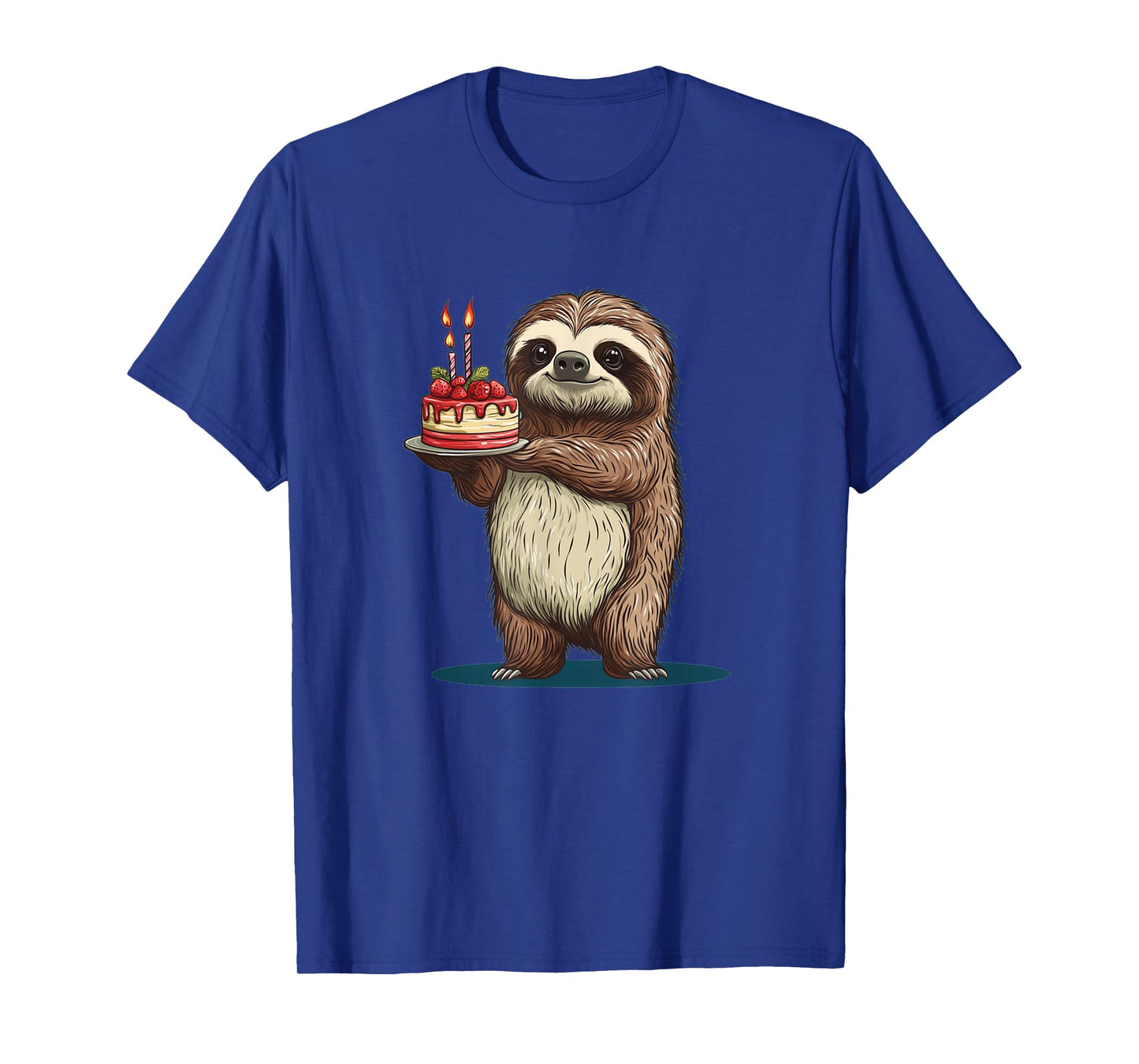 Funny Birthday Cake with Sloth Costume for Boys and Girls T-Shirt