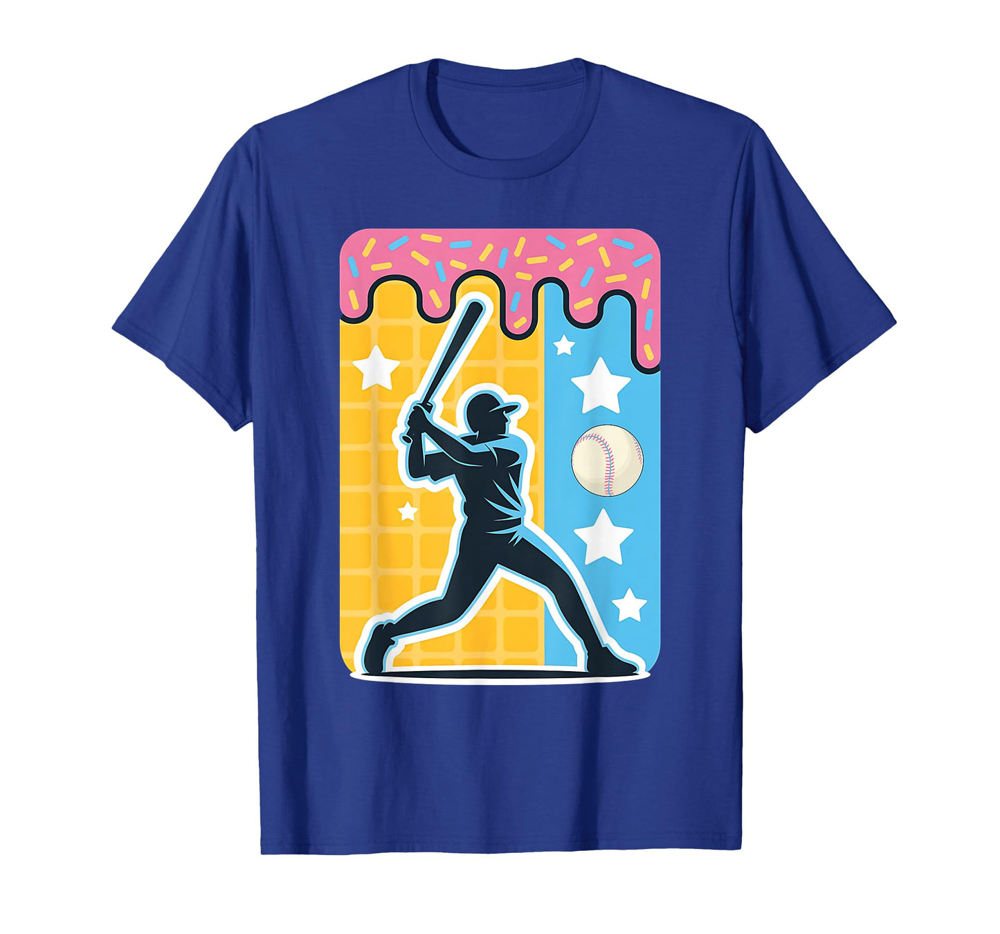 Baseball Drip For Boys Ice Cream Drip Youth Boys Baseball T-Shirt