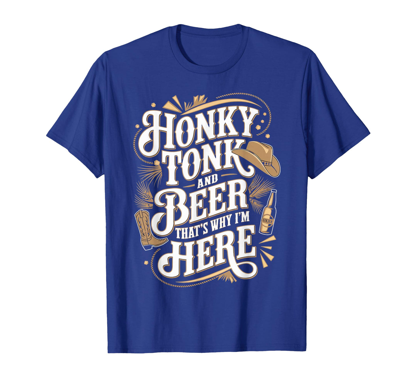 Honky Tonk Beer Western Farm Musician Honky Tonk T-Shirt