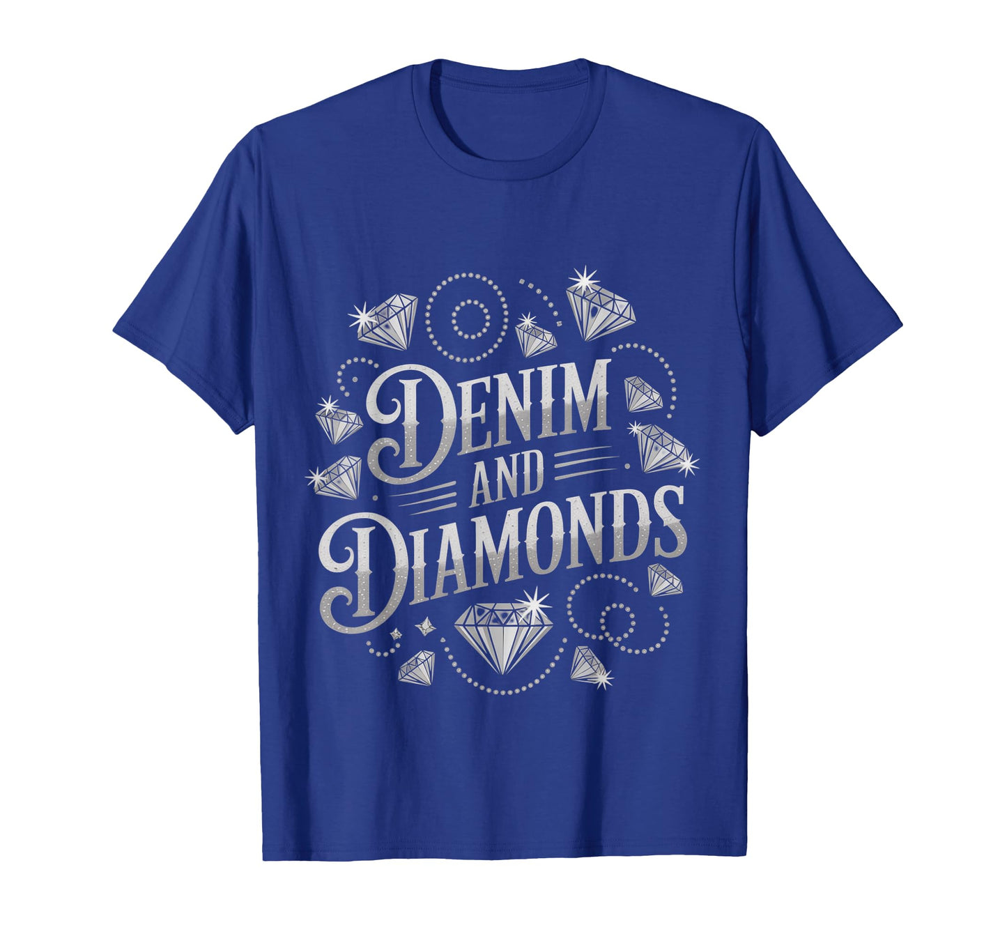 Denim and Diamonds Cowgirl Glam Western Rodeo Party Women T-Shirt