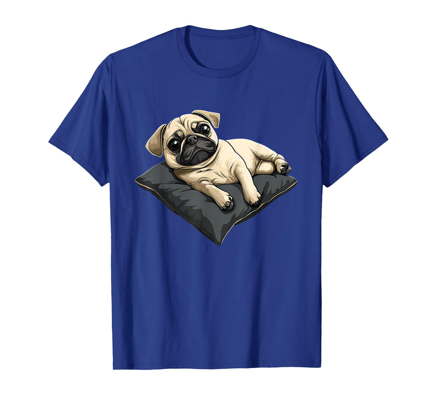 Pug Dog Face Colorful Portrait Animal Cute Pug Lover T-Shirt