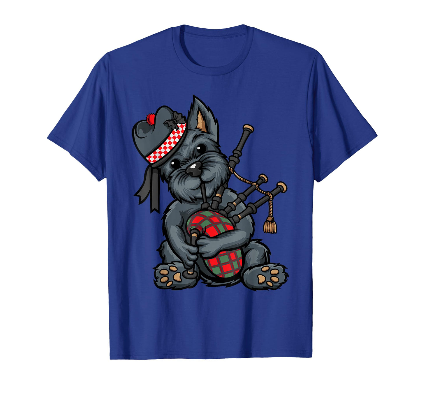 Funny Tartan Day Scottish Terrier Bagpipe T-Shirt