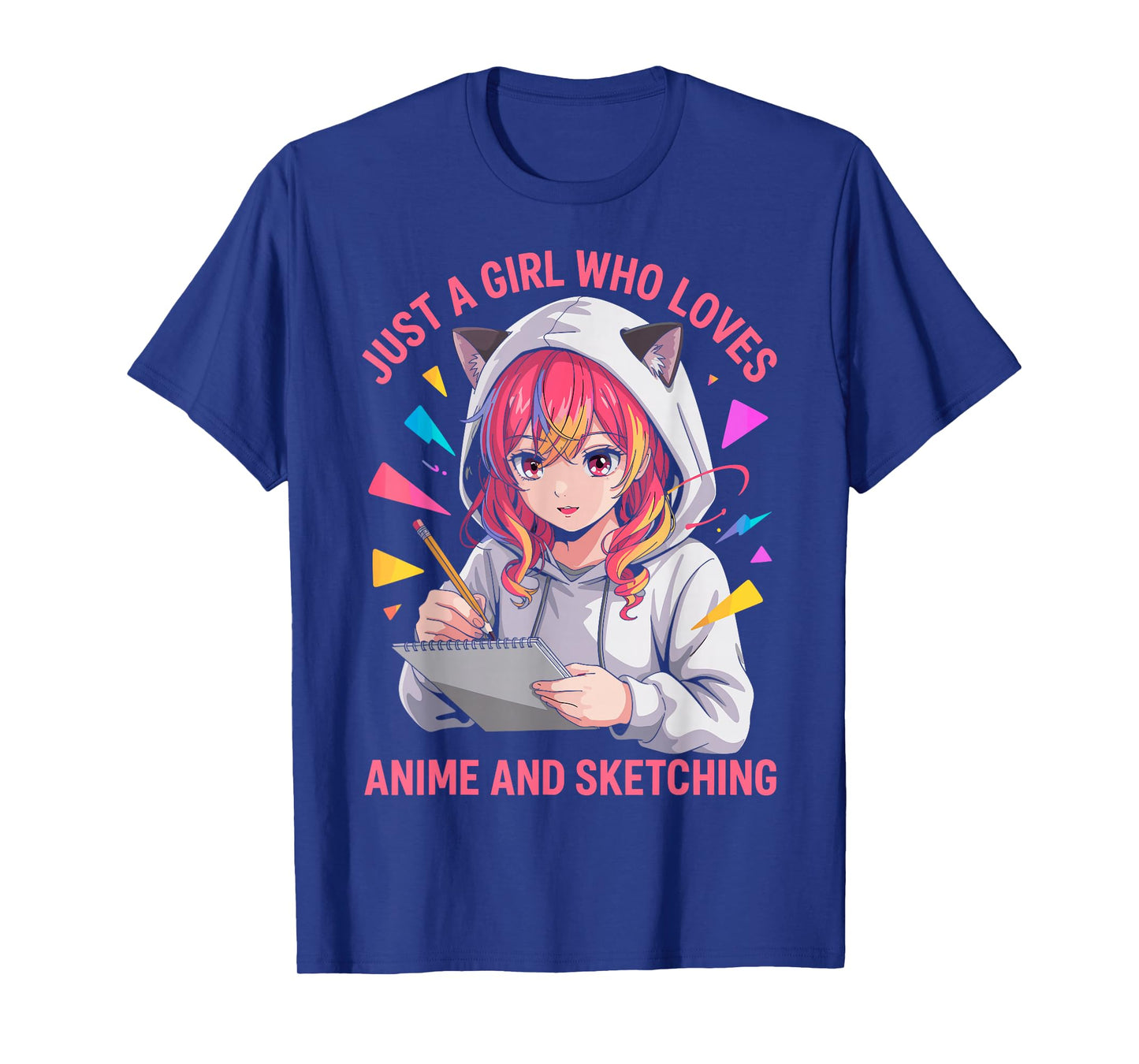 Just a Girl who Really Loves Anime & Sketching Drawing Lover T-Shirt