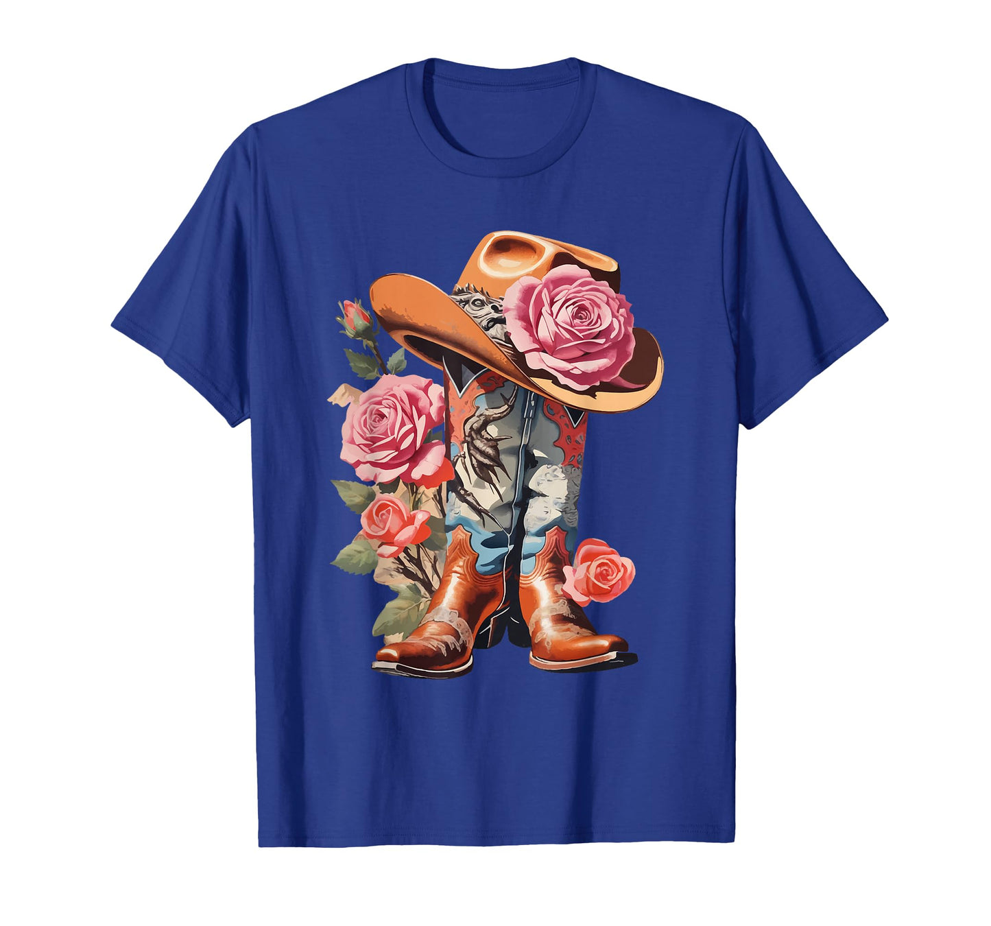 Cowgirl Boots Girl Pink Boot Hat Cowgirl T-Shirt