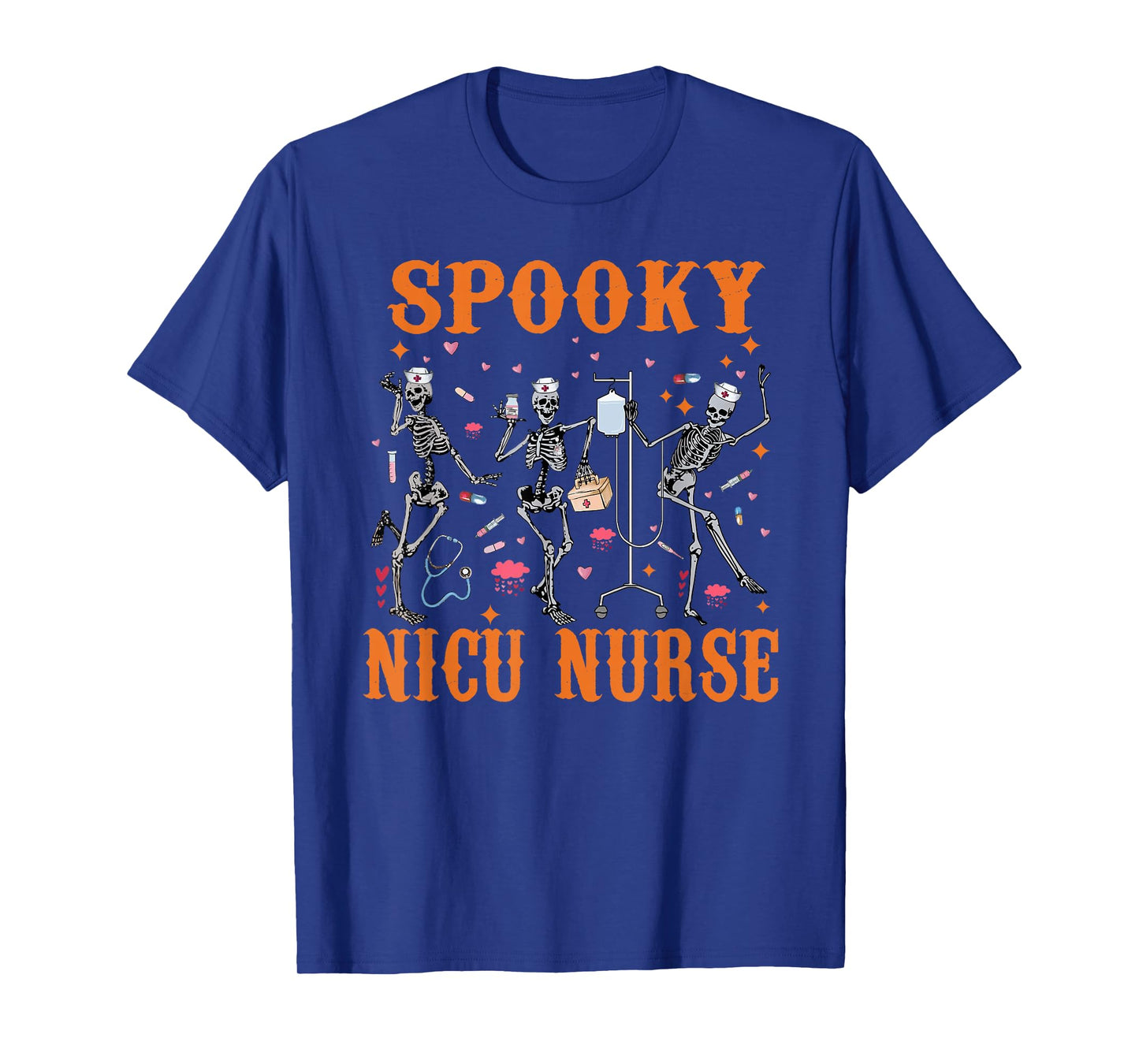 Nursing Spooky NICU Nurse Funny Dancing Skeleton Halloween T-Shirt