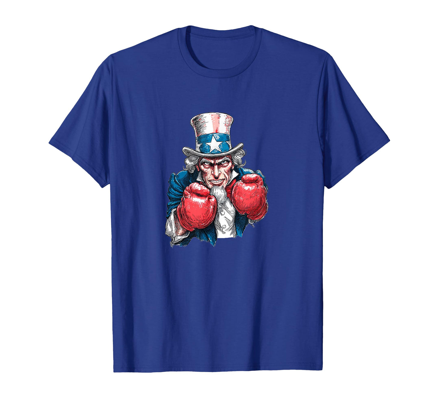 Patriotic Boxing with Sam and Cool Top Hat Uncle T-Shirt