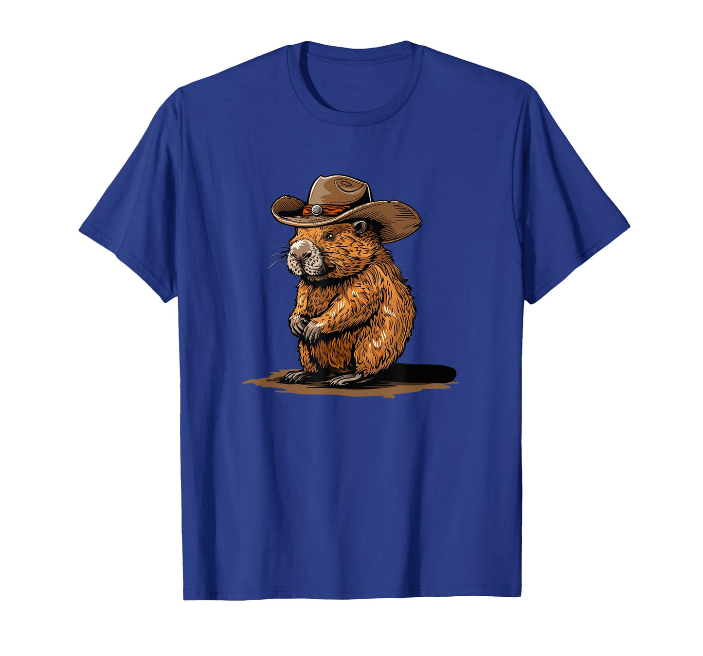 Vibrant Beaver Wearing a Cowboy Hat for a Lively Look T-Shirt