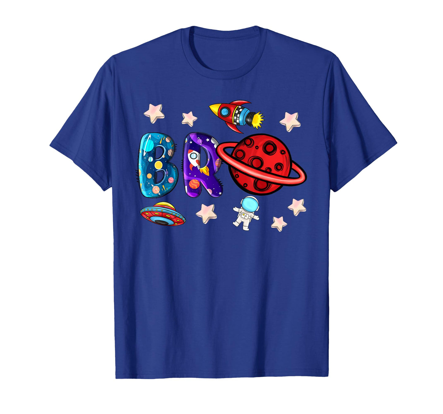 Brother Bro Astronaut Space Lover Birthday Matching Family T-Shirt