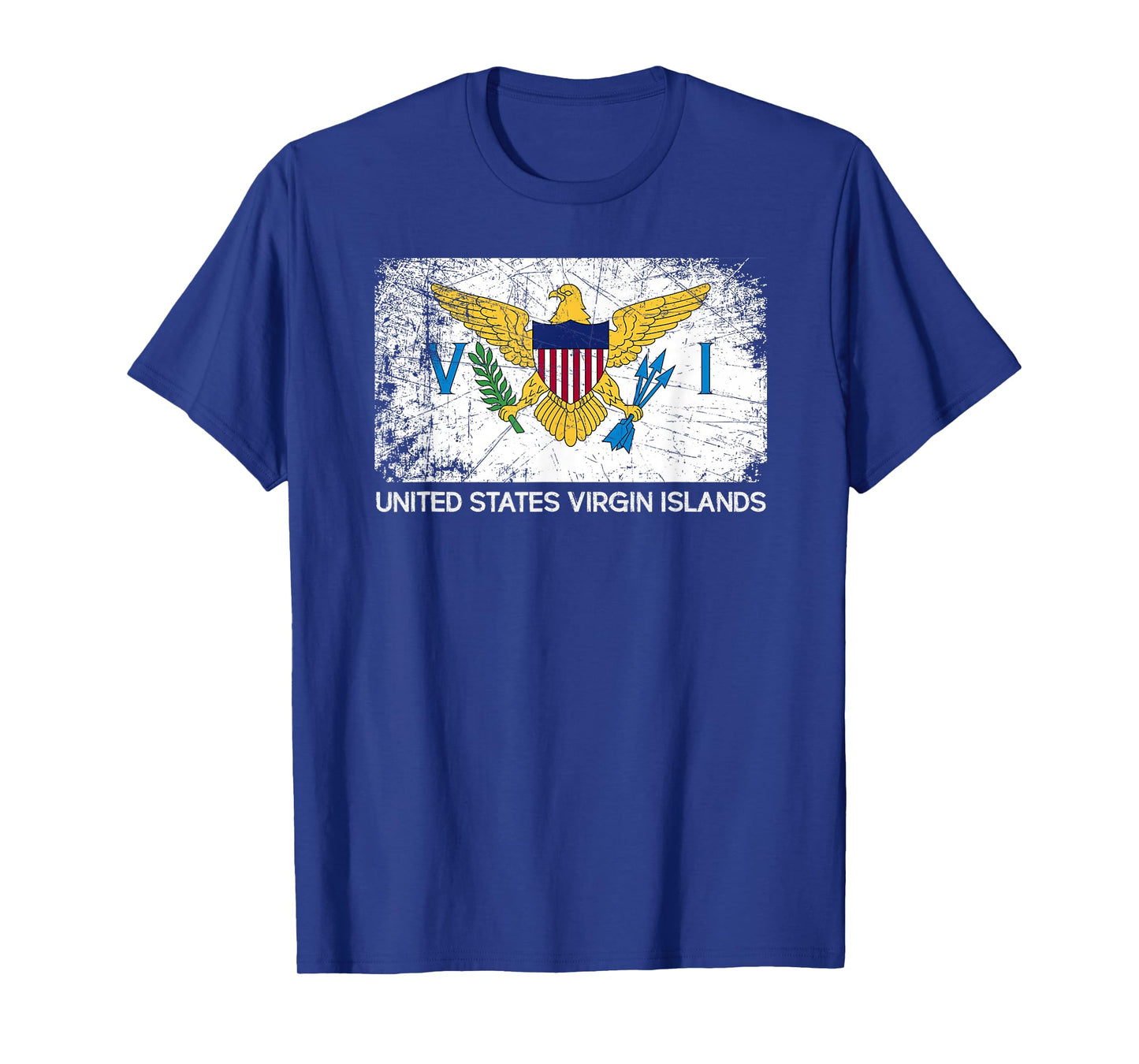 USVI Flag T-Shirt | Vintage Made In U.S. Virgin Islands Gift T-Shirt