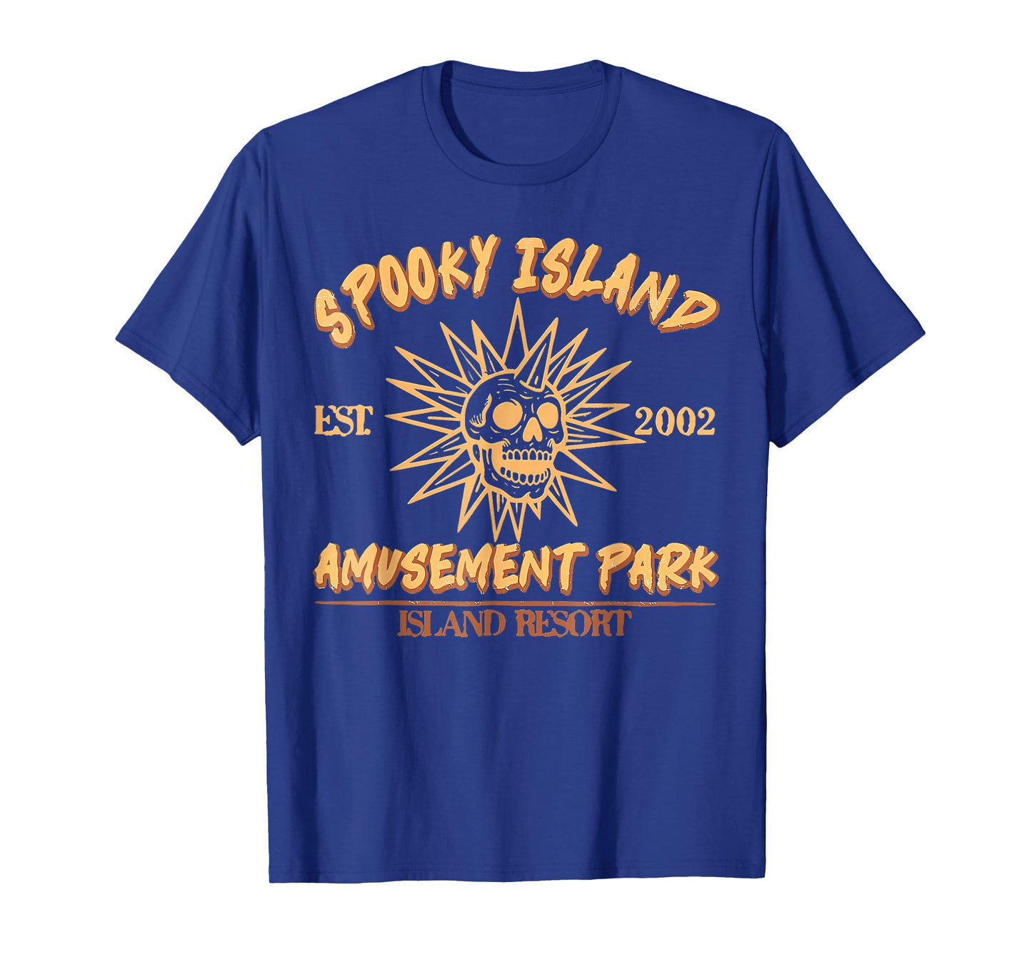Spooky Island Est 2002 Amusement Park Skull Halloween T-Shirt