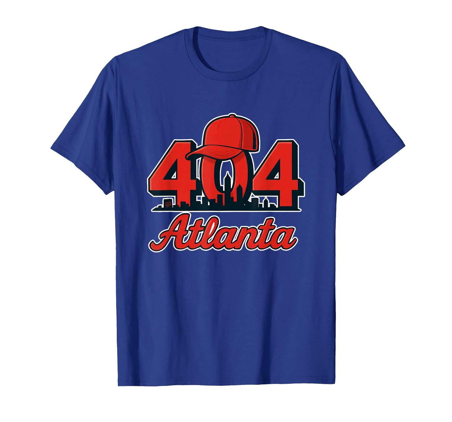 Atlanta 404 Red Hat Skyline Hometown T-Shirt