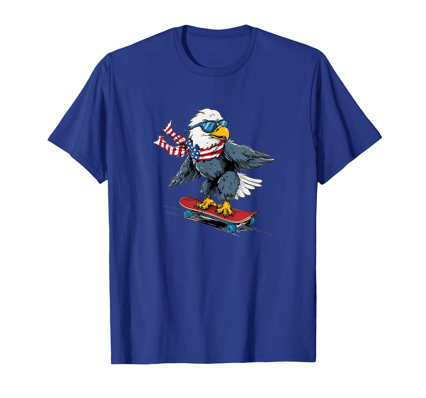 Nice Eagle with Sunglasses and Bold Skateboard T-Shirt