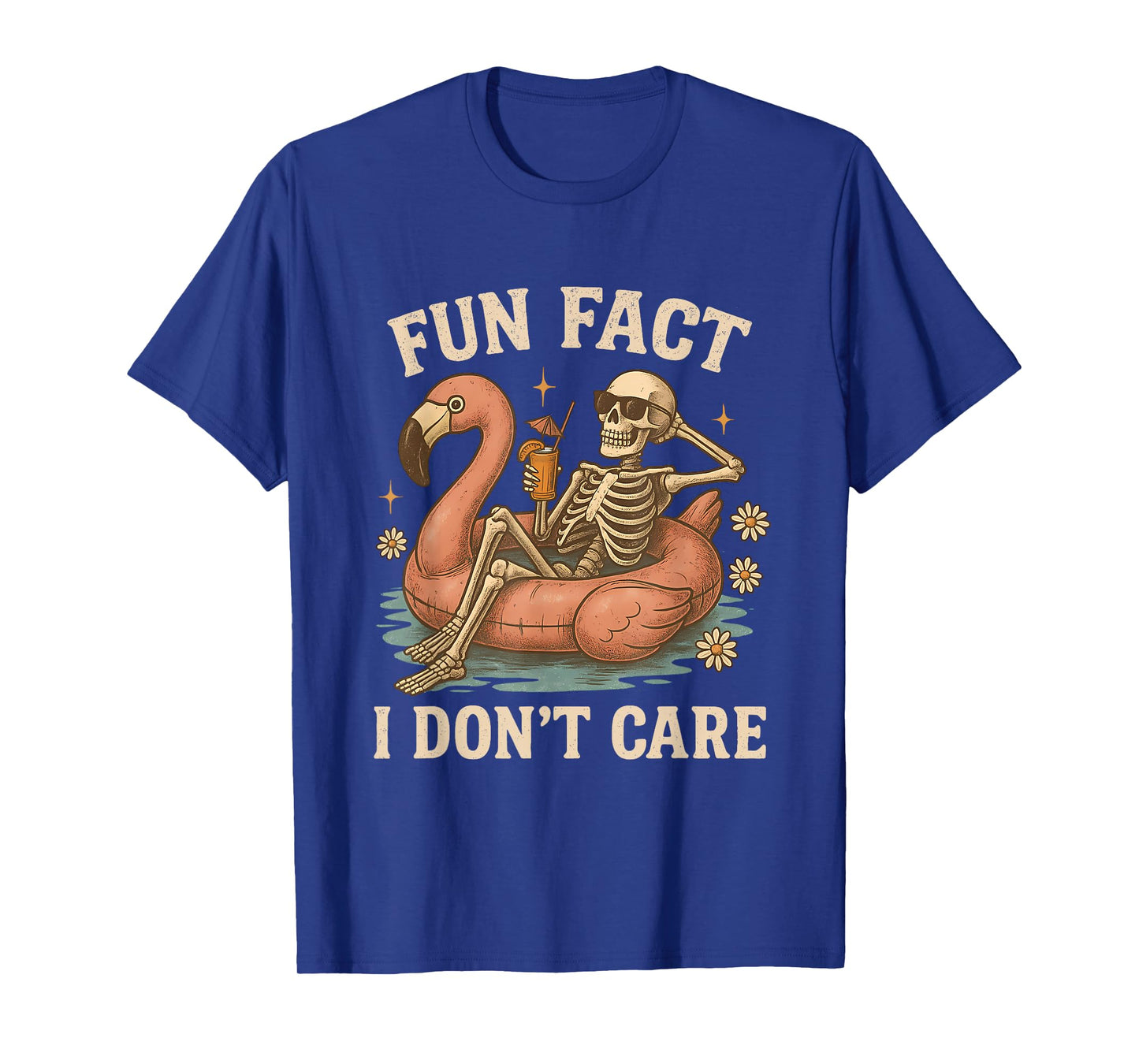 Fun Fact I Don't Care Funny Sarcastic Skeleton Don't Care T-Shirt