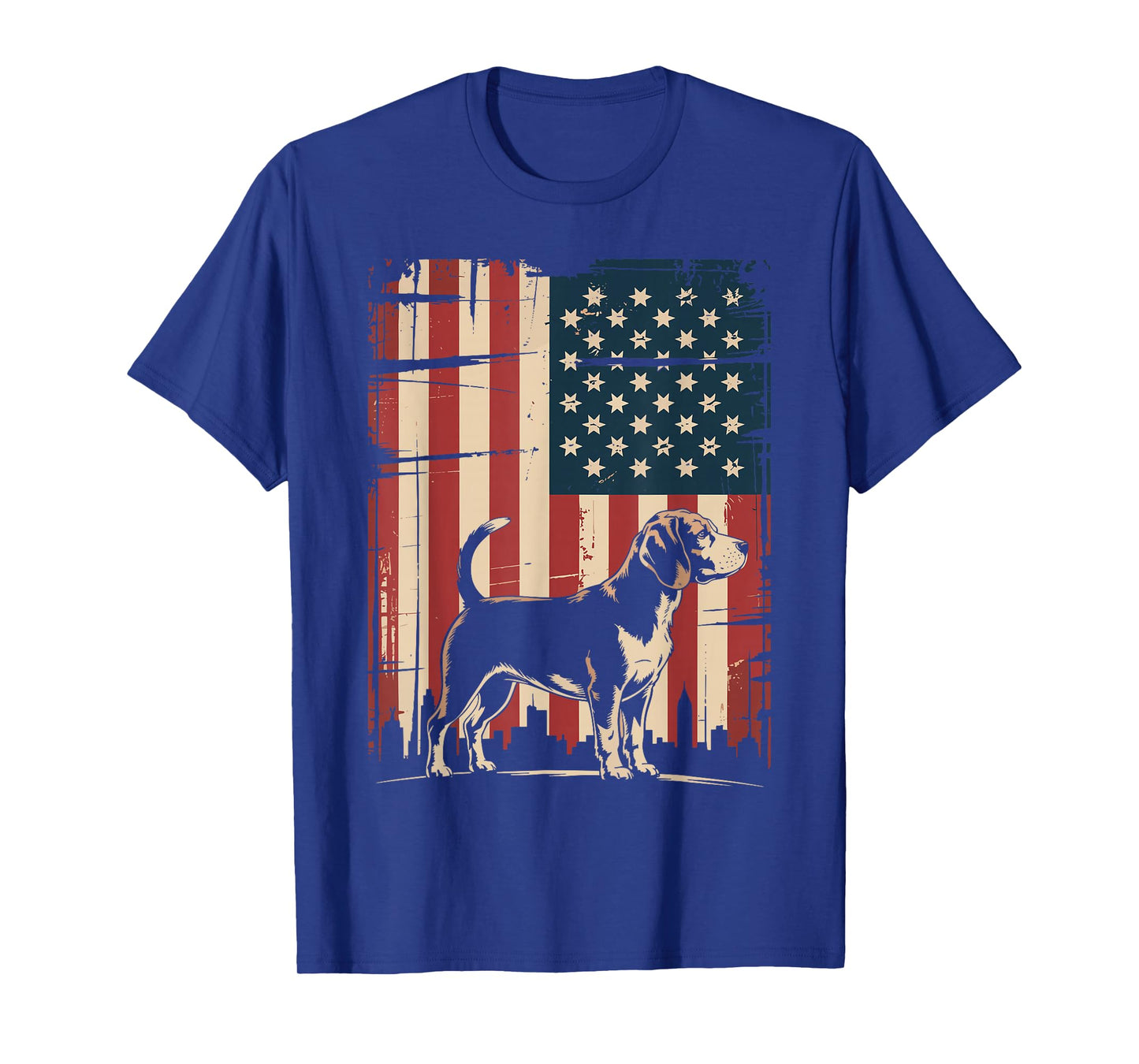 Beagle 4th Of July American Flag Patriotic USA Flag T-Shirt