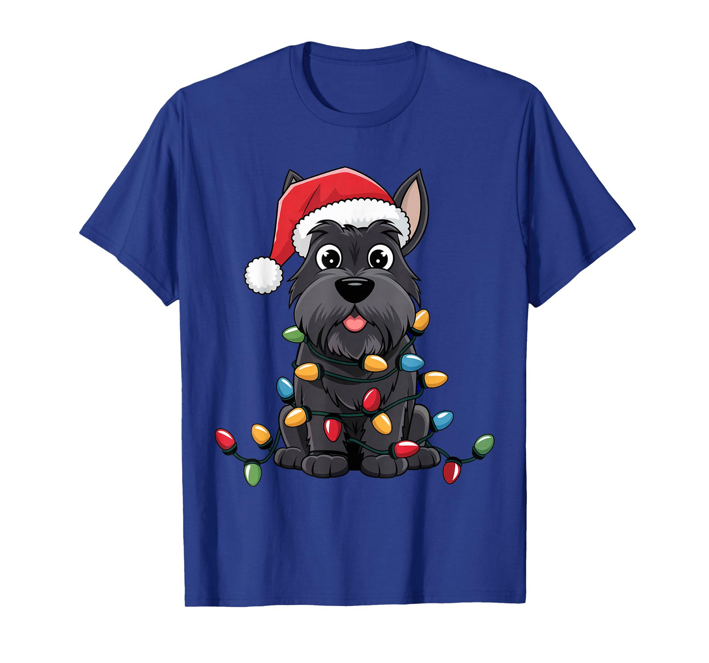 Scottish Terrier Christmas Lights Xmas Dogs Gifts Men Women T-Shirt
