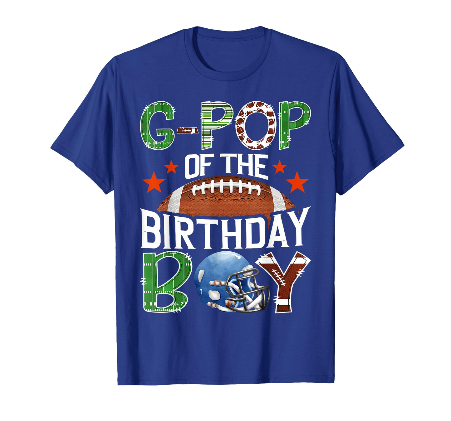 G-Pop Of The Birthday Boy Football 1St Year Down Birthday T-Shirt