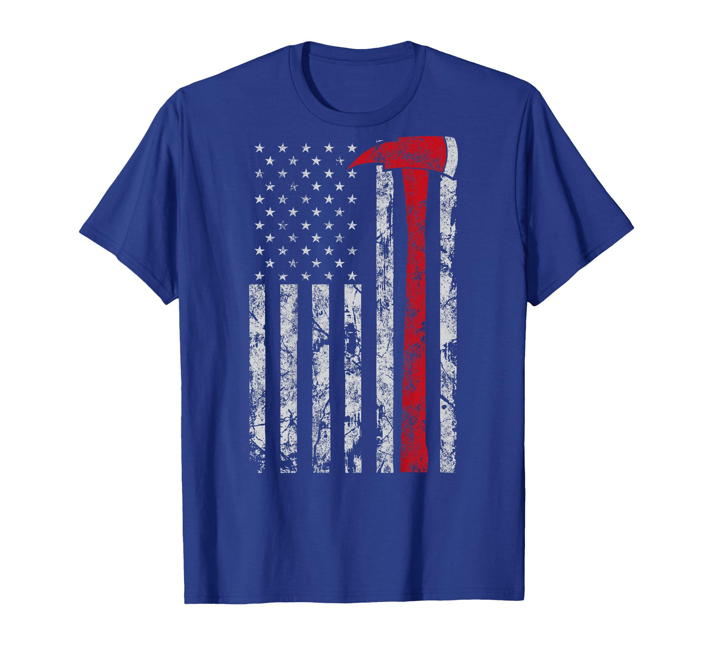 Thin red line Axe American Flag Patriot Firefighter Gift T-Shirt