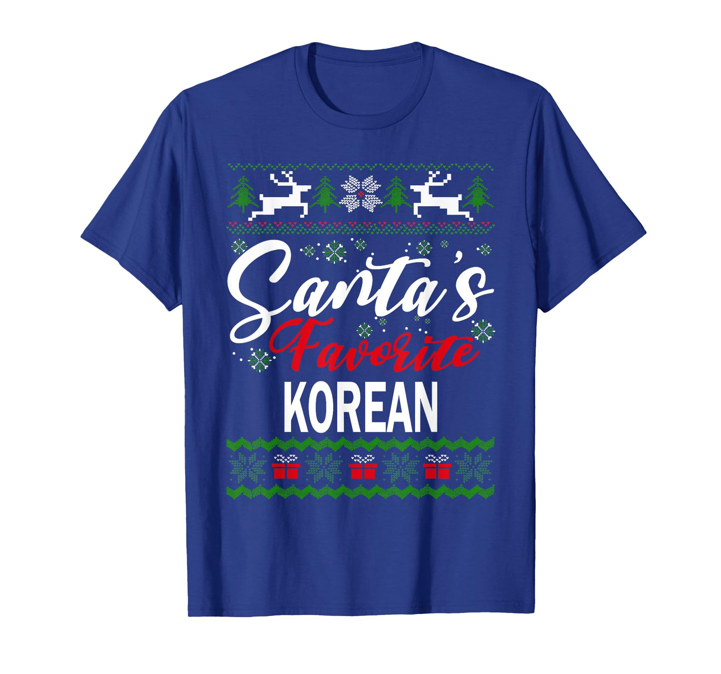 Santas Favorite Korean South Korea Christmas Ugly Sweater T-Shirt