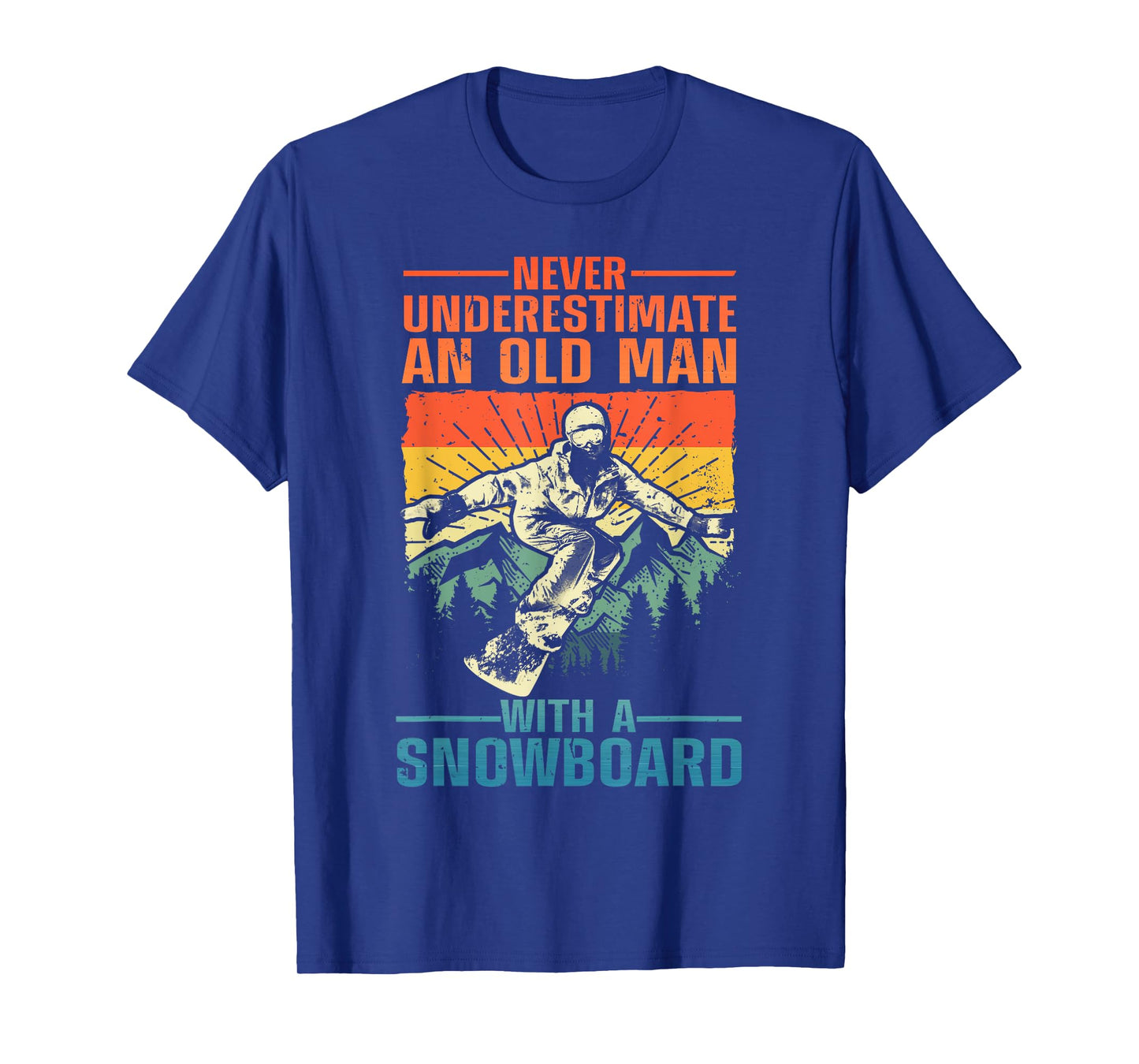 Cool Snowboarding Art For Men Grandpa Dad Winter Snowboarder T-Shirt