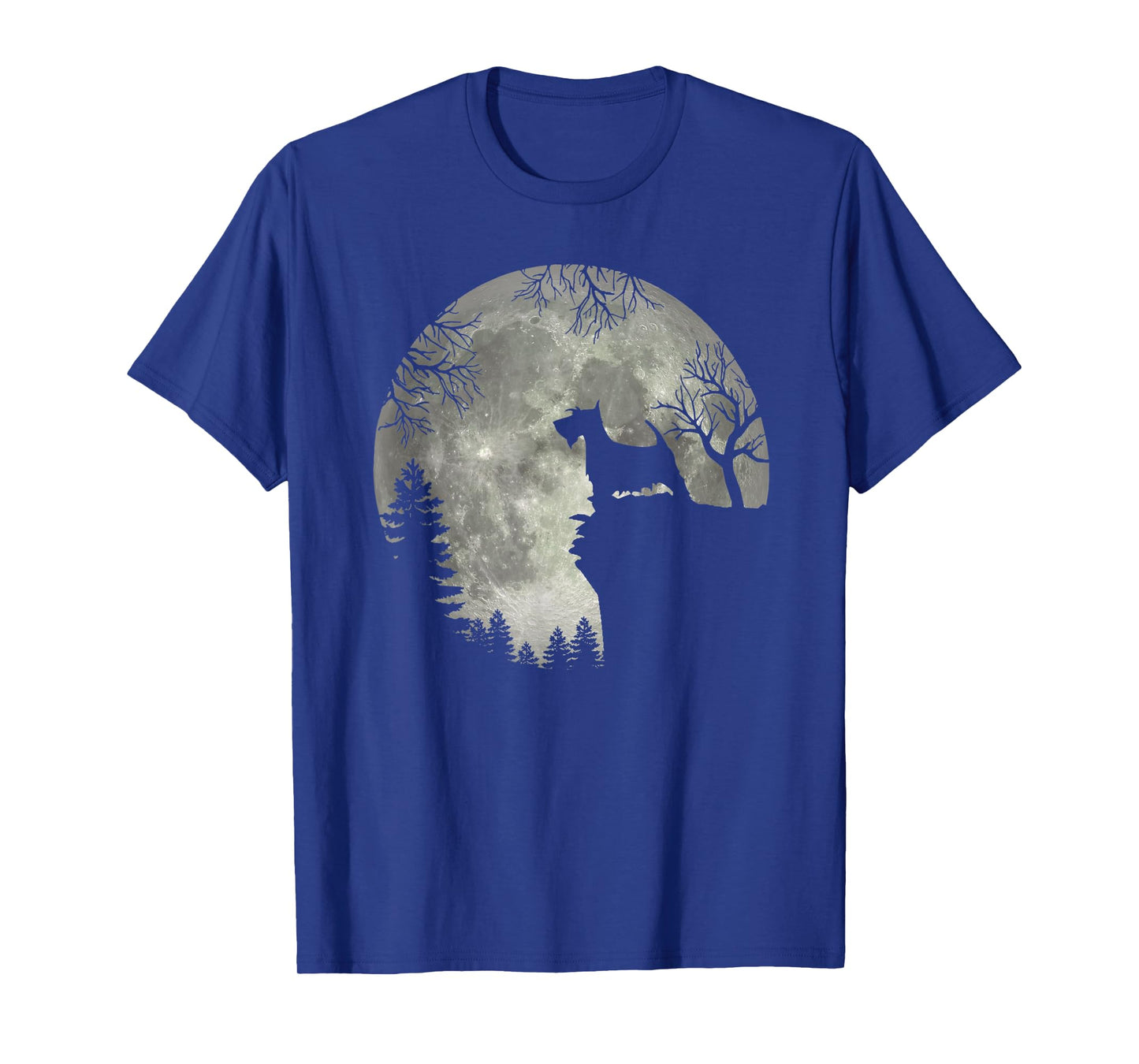 Scottish Terrier, Scottie And Moon Halloween T-Shirt