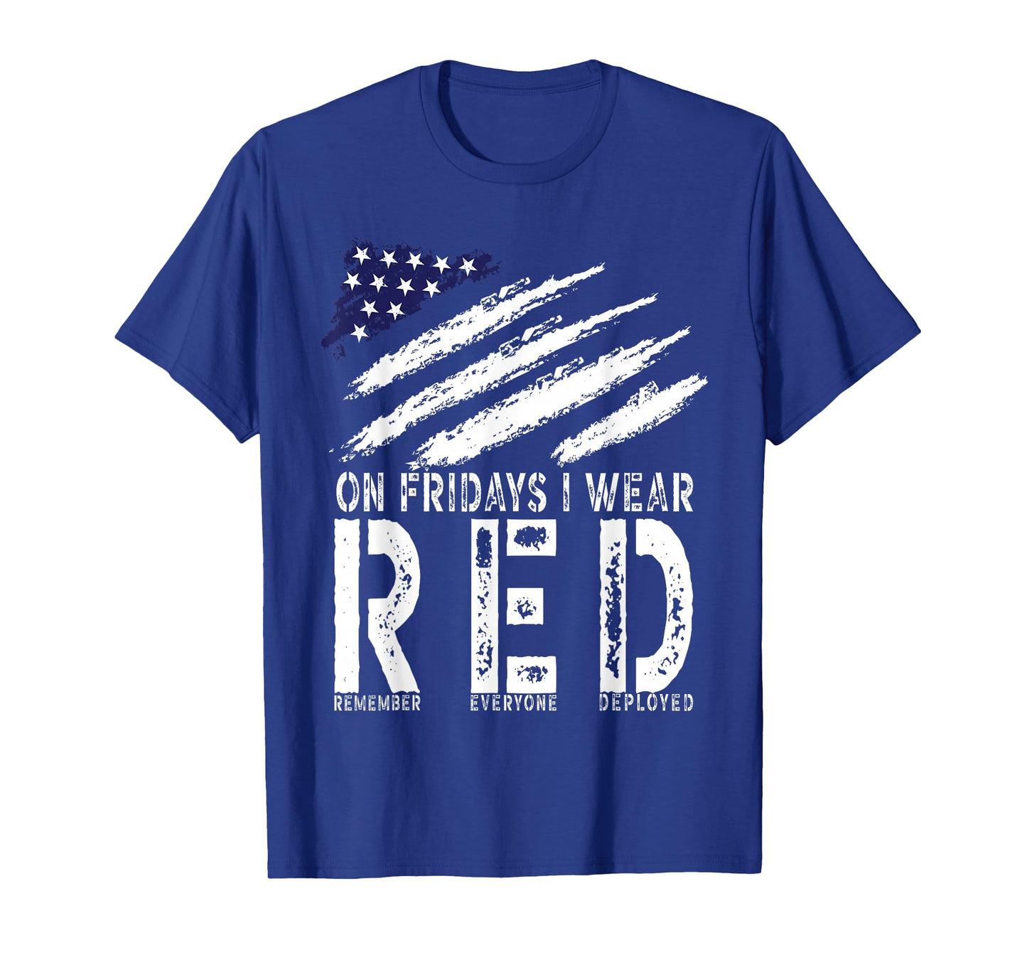 On Fridays I Wear Red USA Support American Troops T-Shirt