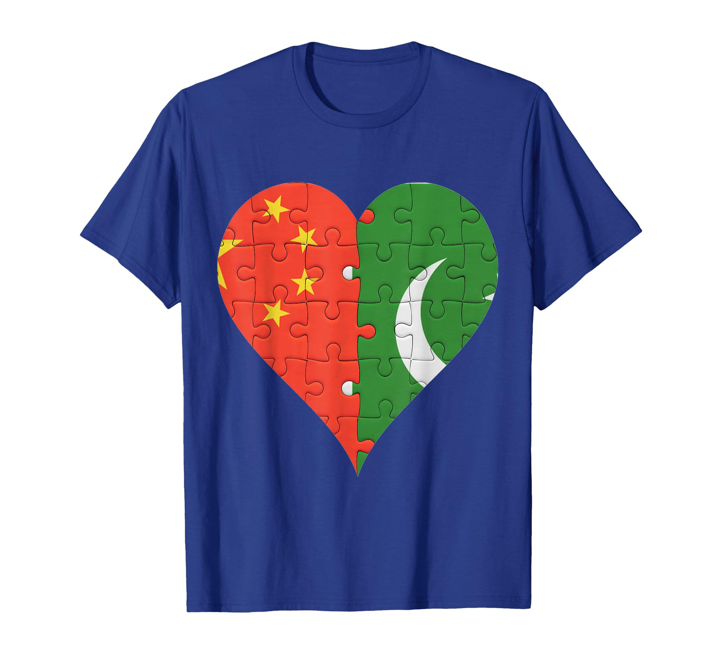 Chinese Pakistani Flag Heart T-Shirt