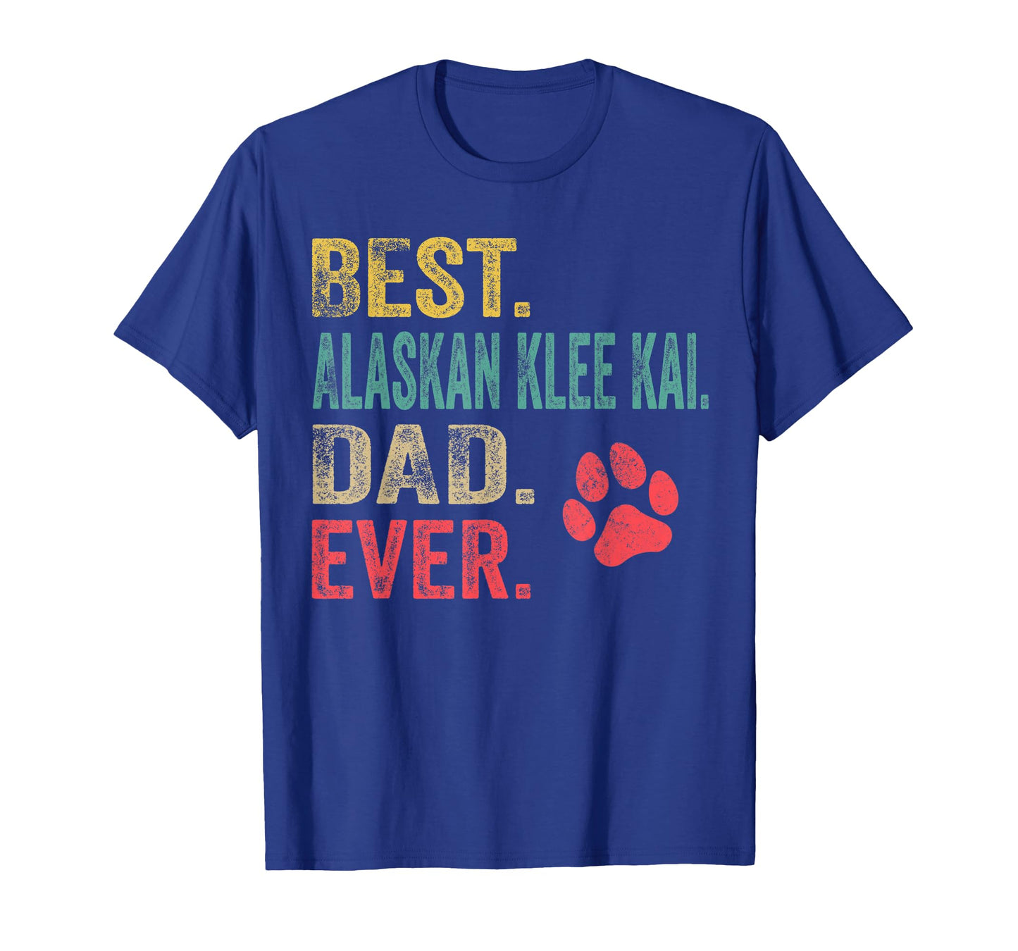 Mens Best Alaskan Klee Kai Dad ever Vintage Father Dog Lover T-Shirt