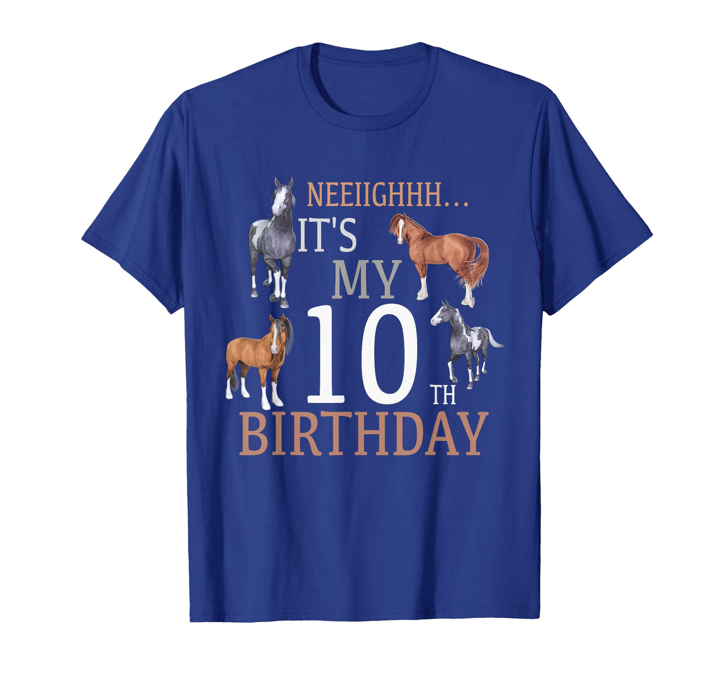 Its My 10th Birthday Shirt Horse Lover 10 Year Old Birthday T-Shirt