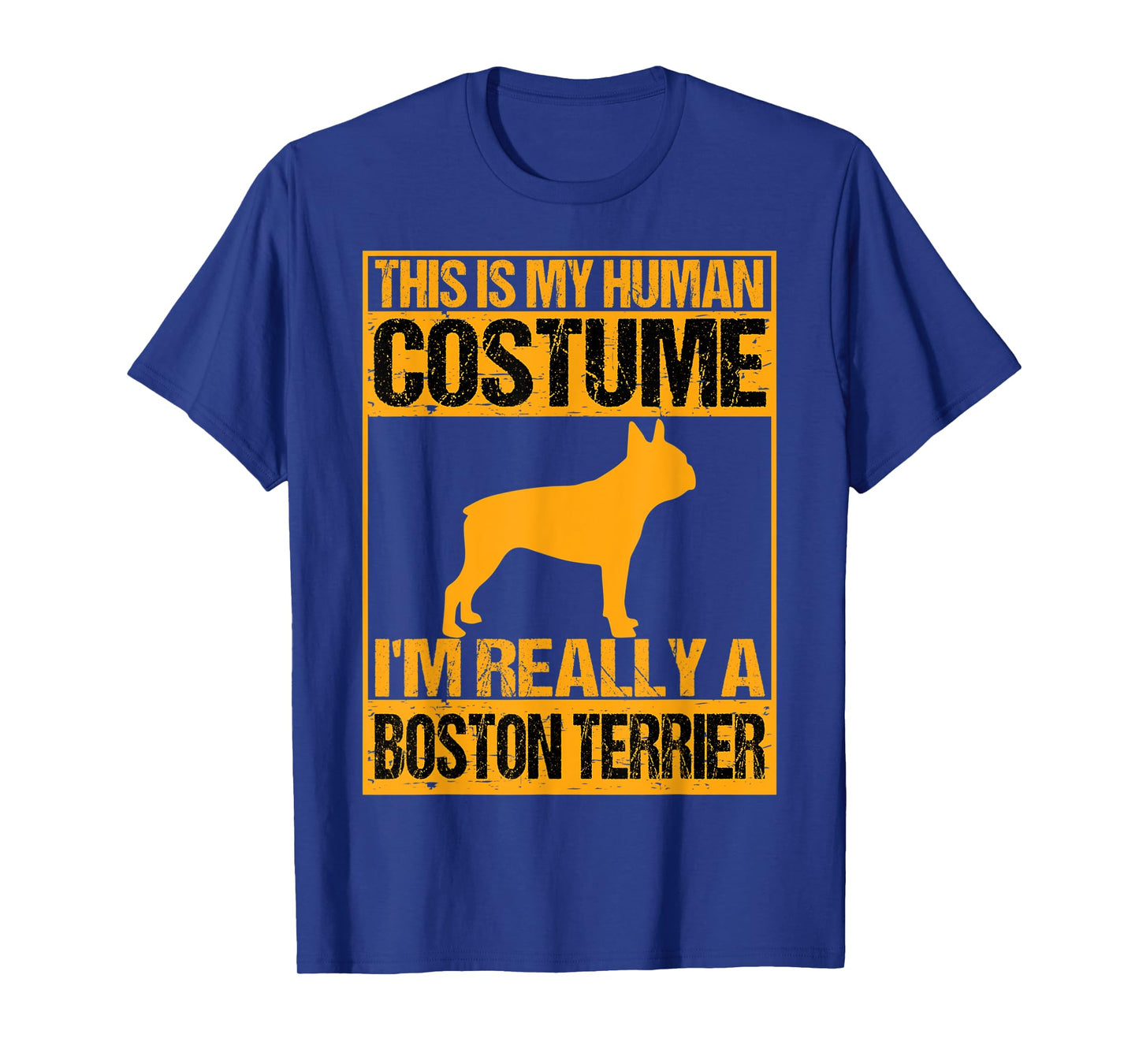 Boston Terrier Human Costume Halloween American Gentleman T-Shirt