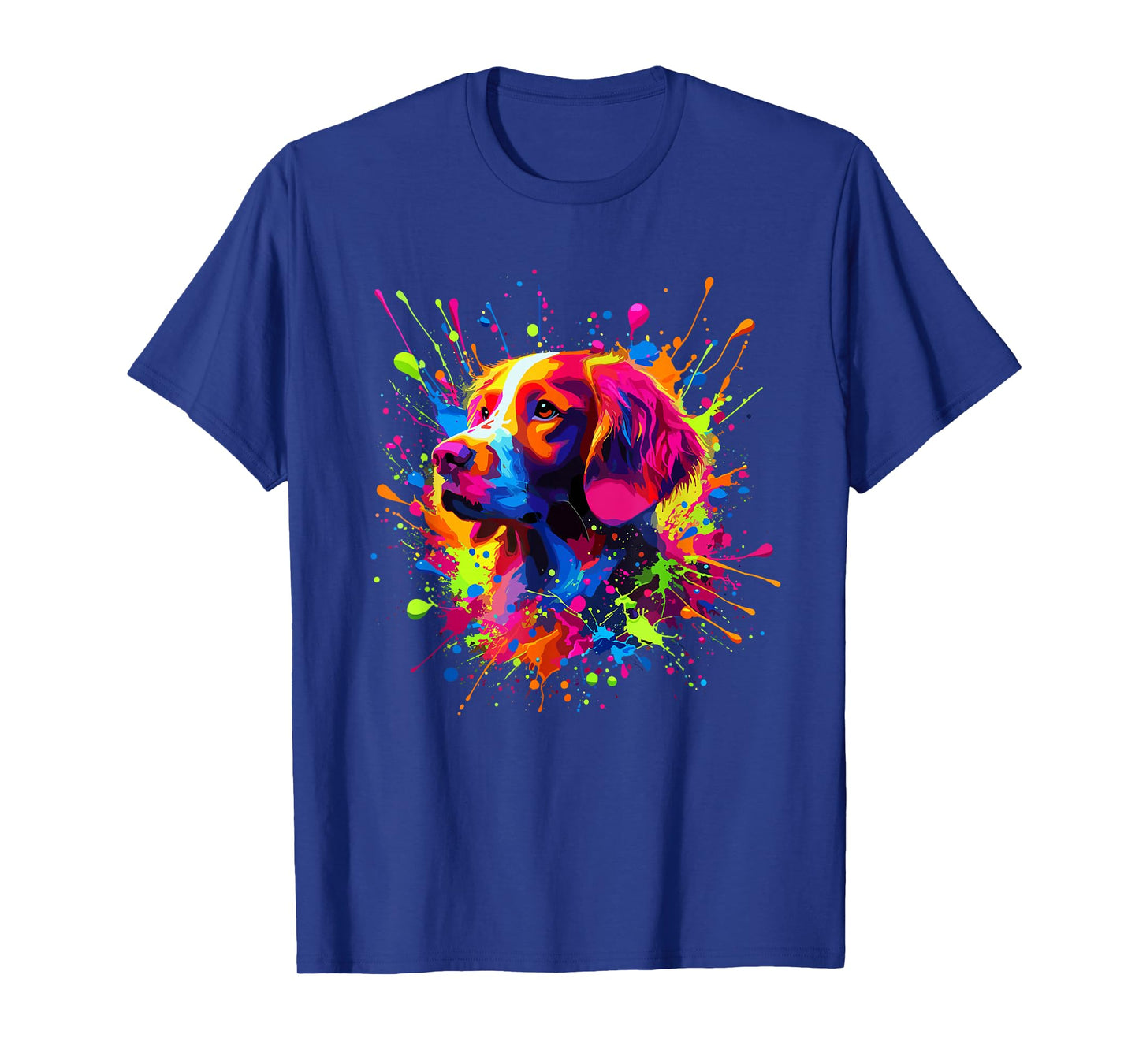 Splash Art Brittany Dog Brittany Spaniel T-Shirt