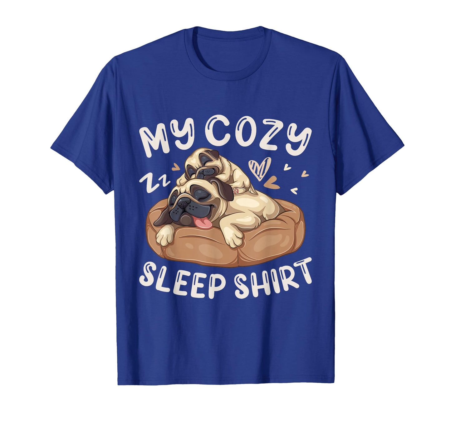 My Cozy Sleep Shirt, Pug Dog with Puppy T-Shirt