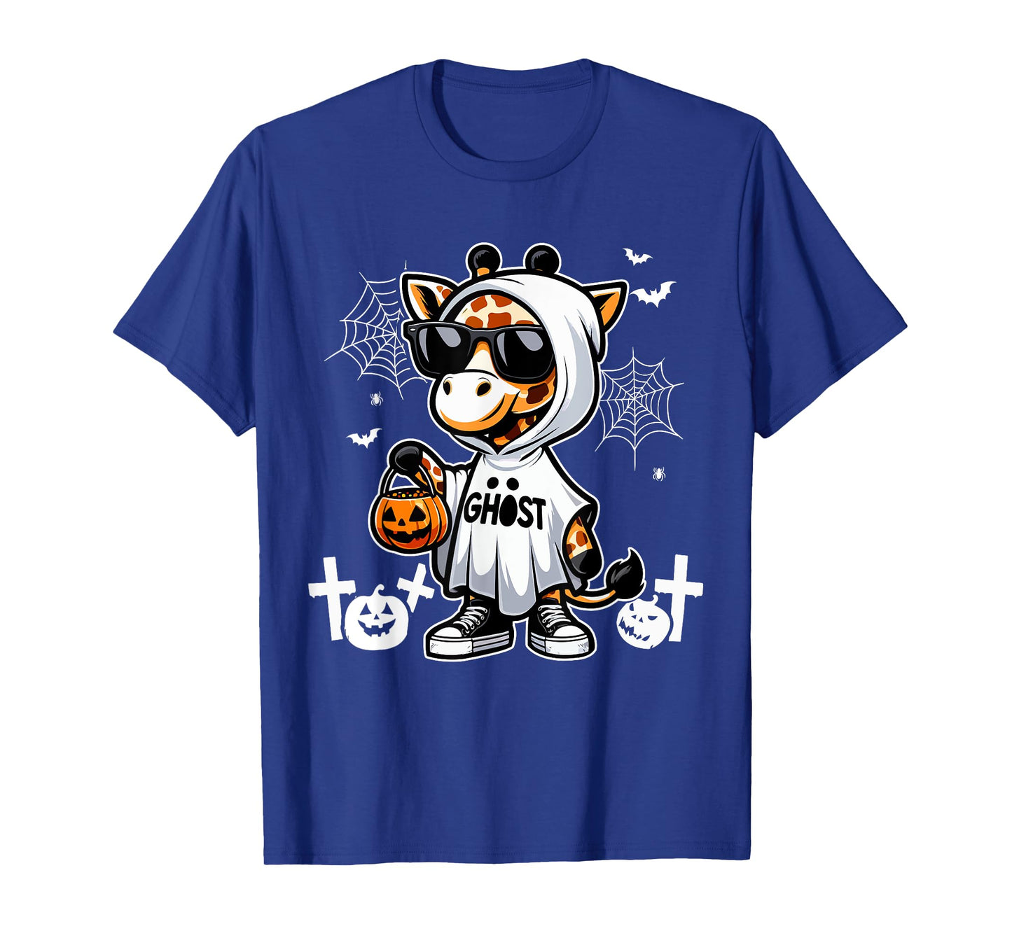Ghost Halloween Giraffe Sunglasses Cosplay Boo Ghost Lover T-Shirt