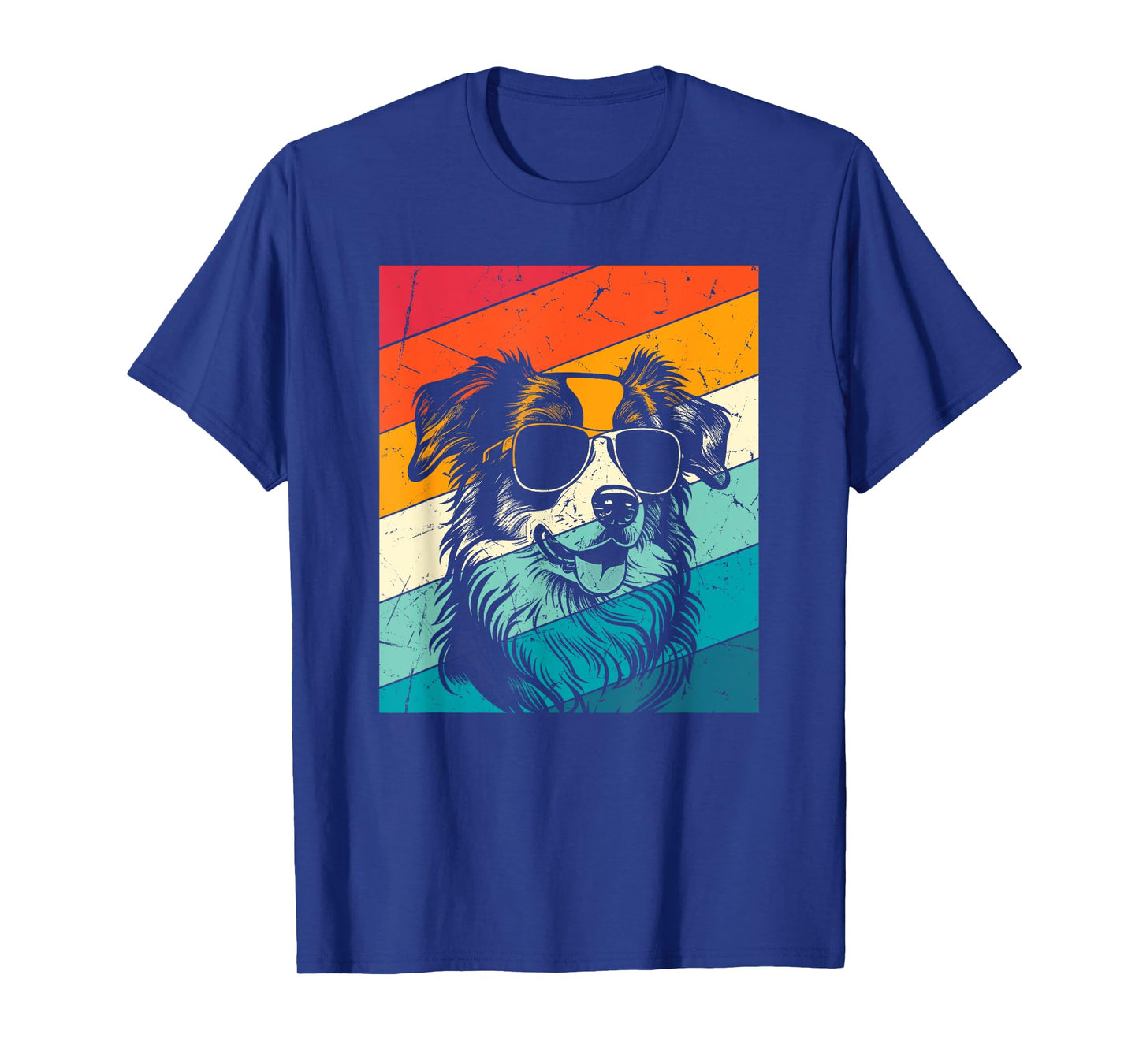 Retro Vintage Mini Aussie Sunglasses Dog Lovers Men Women T-Shirt