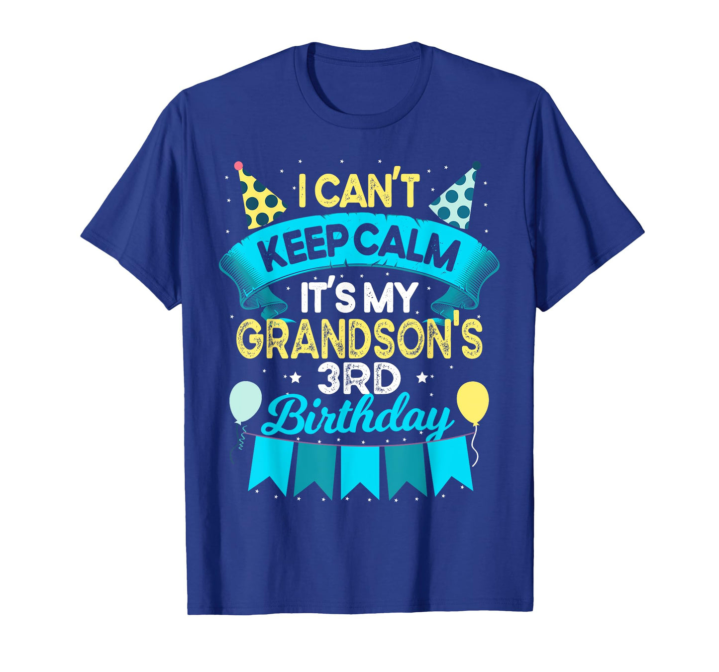 3 Years Old Grandson Gift It's My Grandson 3rd Birthday T-Shirt