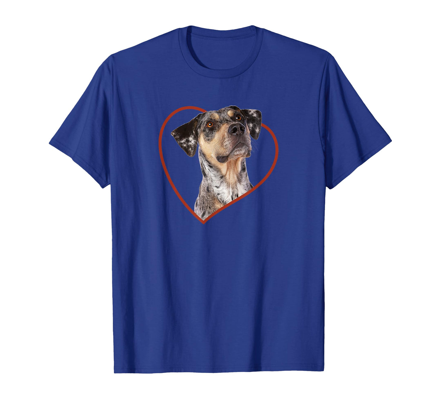 Louisiana Catahoula Leopard Dog Portrait Heart T-Shirt