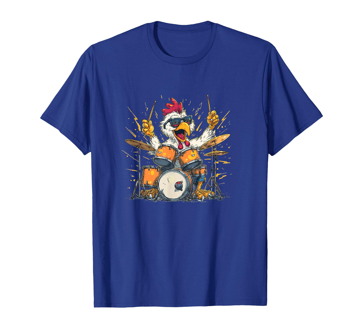 Rolling Chicken with Drums for Music and Drummer Lovers T-Shirt