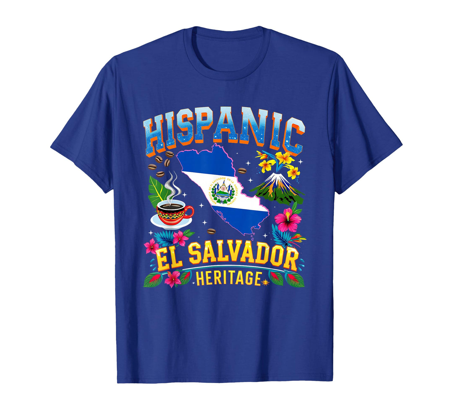 El Salvador Heritage Pride Hispanic Roots T-Shirt