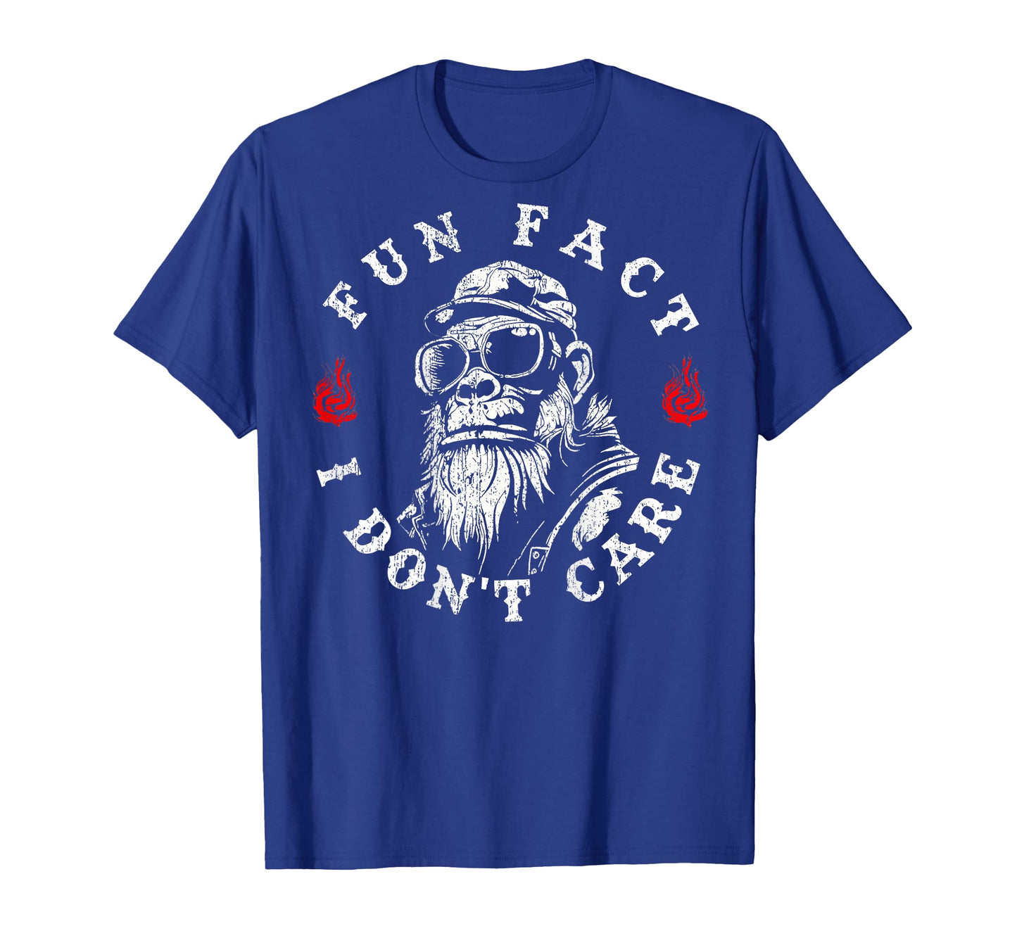Fun Fact I Don't Care Cool Grandpa Swag Gorillas (ON BACK) T-Shirt