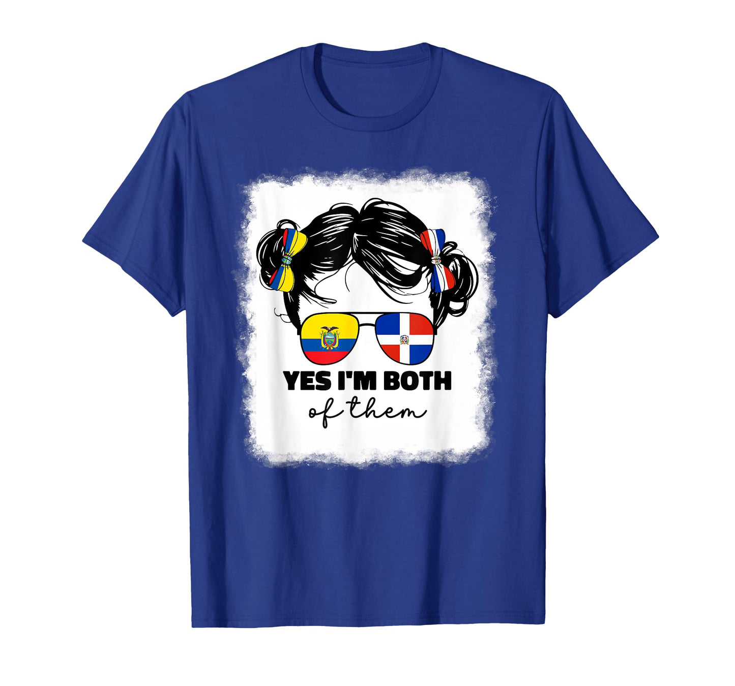 Half Dominican And Ecuadorian Ecuador Flag Kids Girl Girls T-Shirt