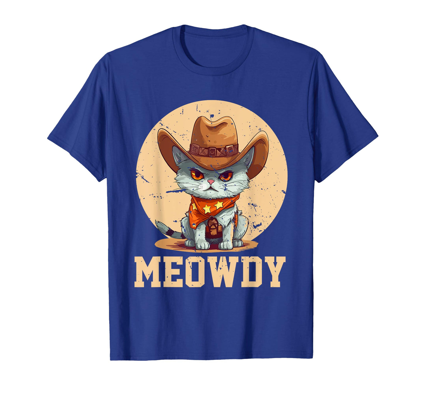 Meowdy! Funny Country Music Cat Cowboy Hat Men Women T-Shirt