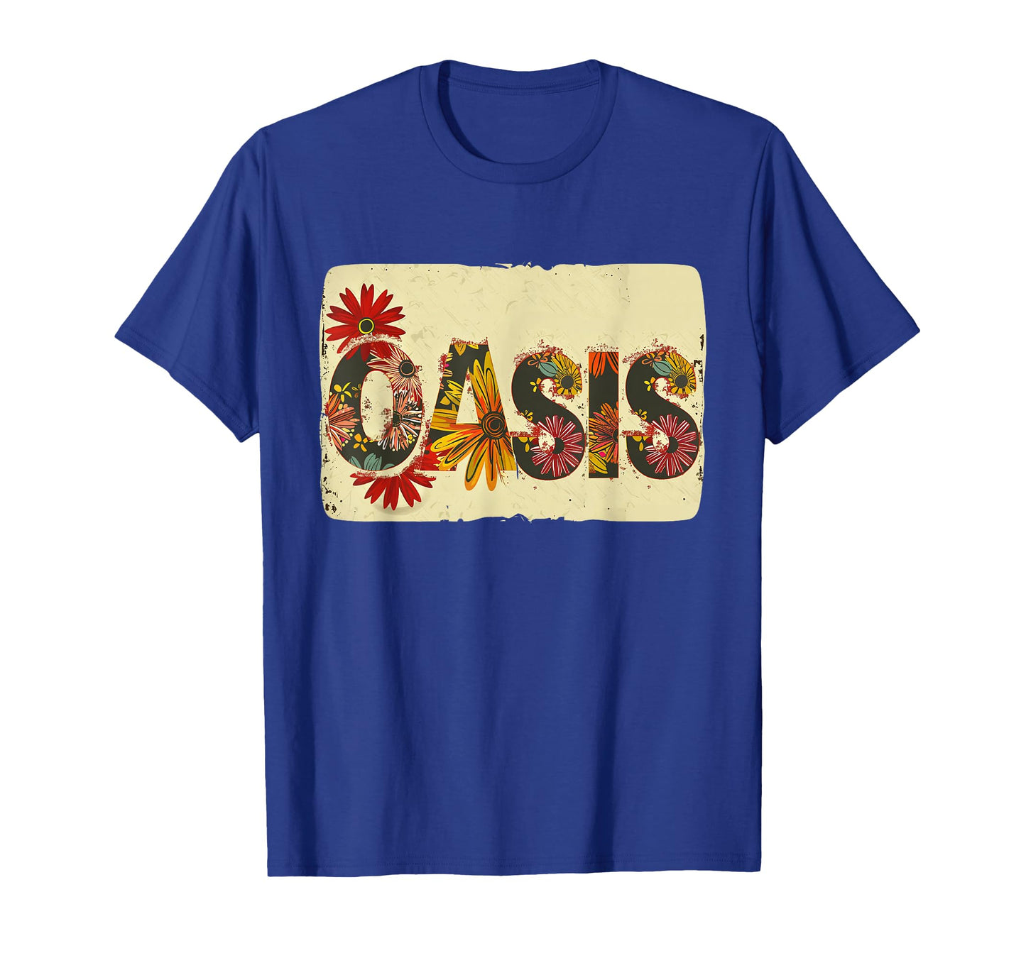Colorful Oasis Statement with Flowers T-Shirt