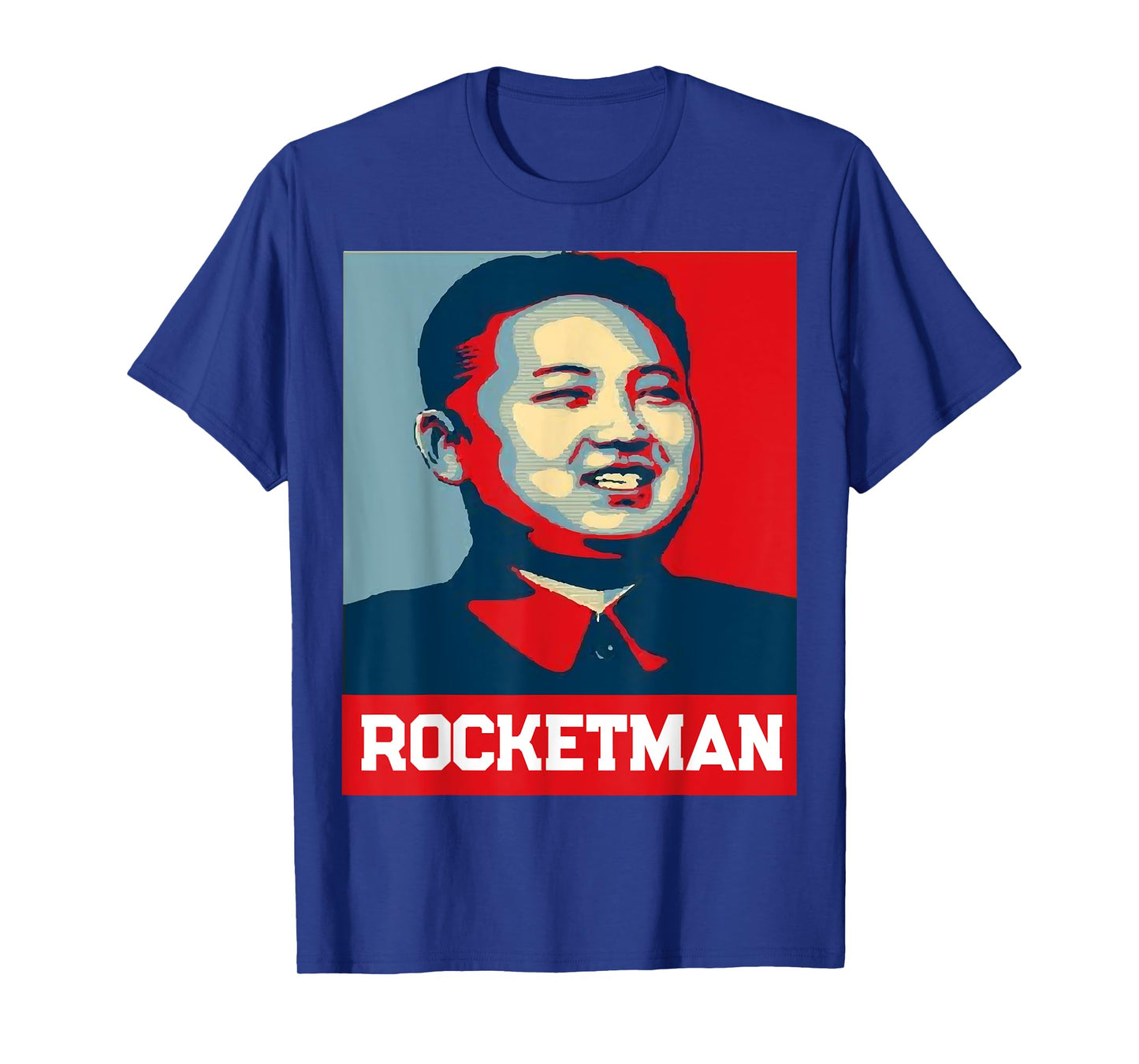 Kim Jong Un Rocket Man T-Shirt - Funny North Korea Shirt - Unisex-Adults - Black - Small - Short Sleeve - Classic Fit - Cotton Blend - Modern - Retro - Political Theme