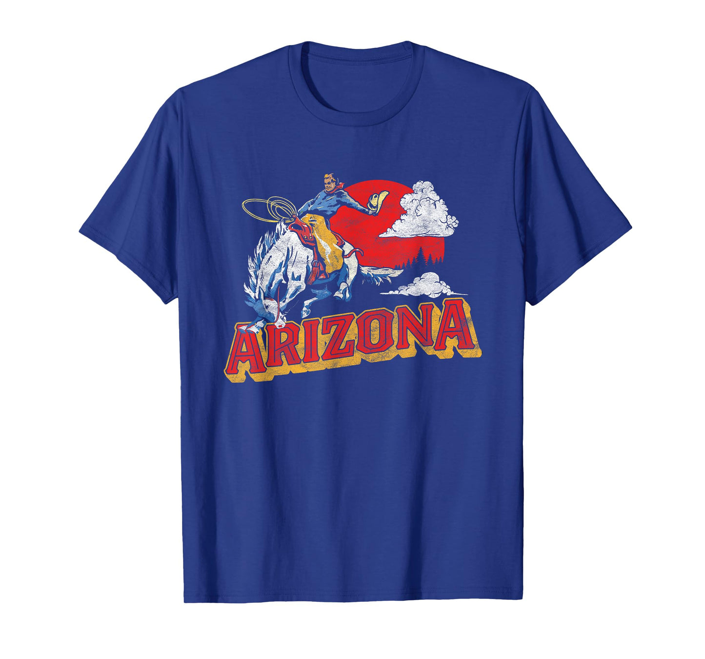 Arizona Retro Bronco Riding Cowboy Vintage Graphic T-Shirt