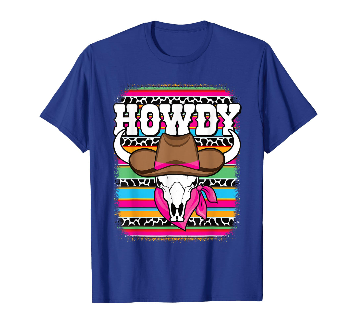 Howdy Serape Western Country Cowgirl Texas Rodeo Women Girls T-Shirt