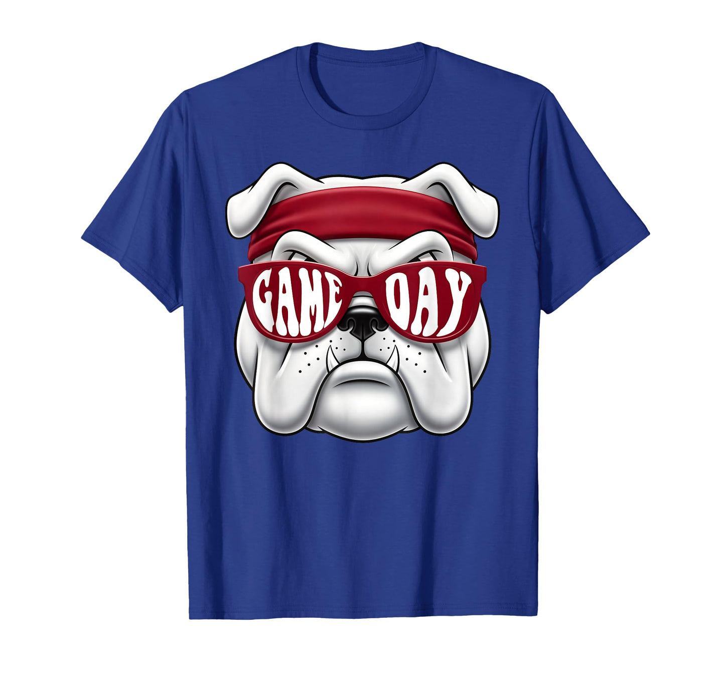 Cool English Bulldog with Sunglasses Game Day for Men Women T-Shirt
