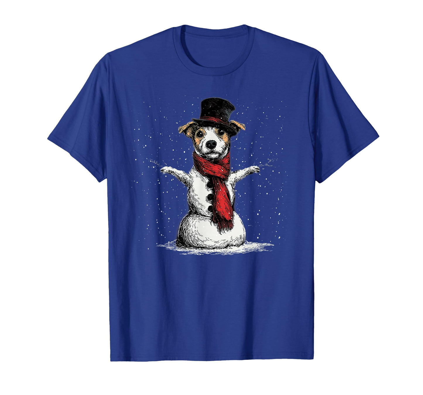 Funny Jack Russell Dog Christmas Snowman Xmas Pajama T-Shirt