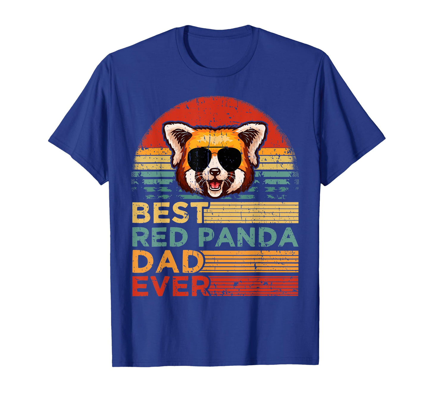 Mens Vintage Best Red Panda Dad Ever Funny Red Panda Father's Day T-Shirt