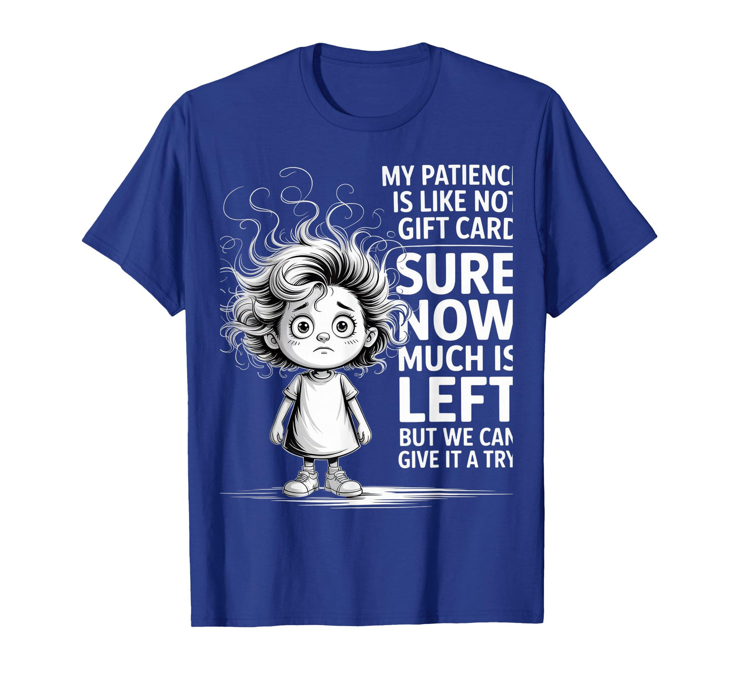 Funny Patience Gift Card Quote Retro Grumpy Outfit for T-Shirt