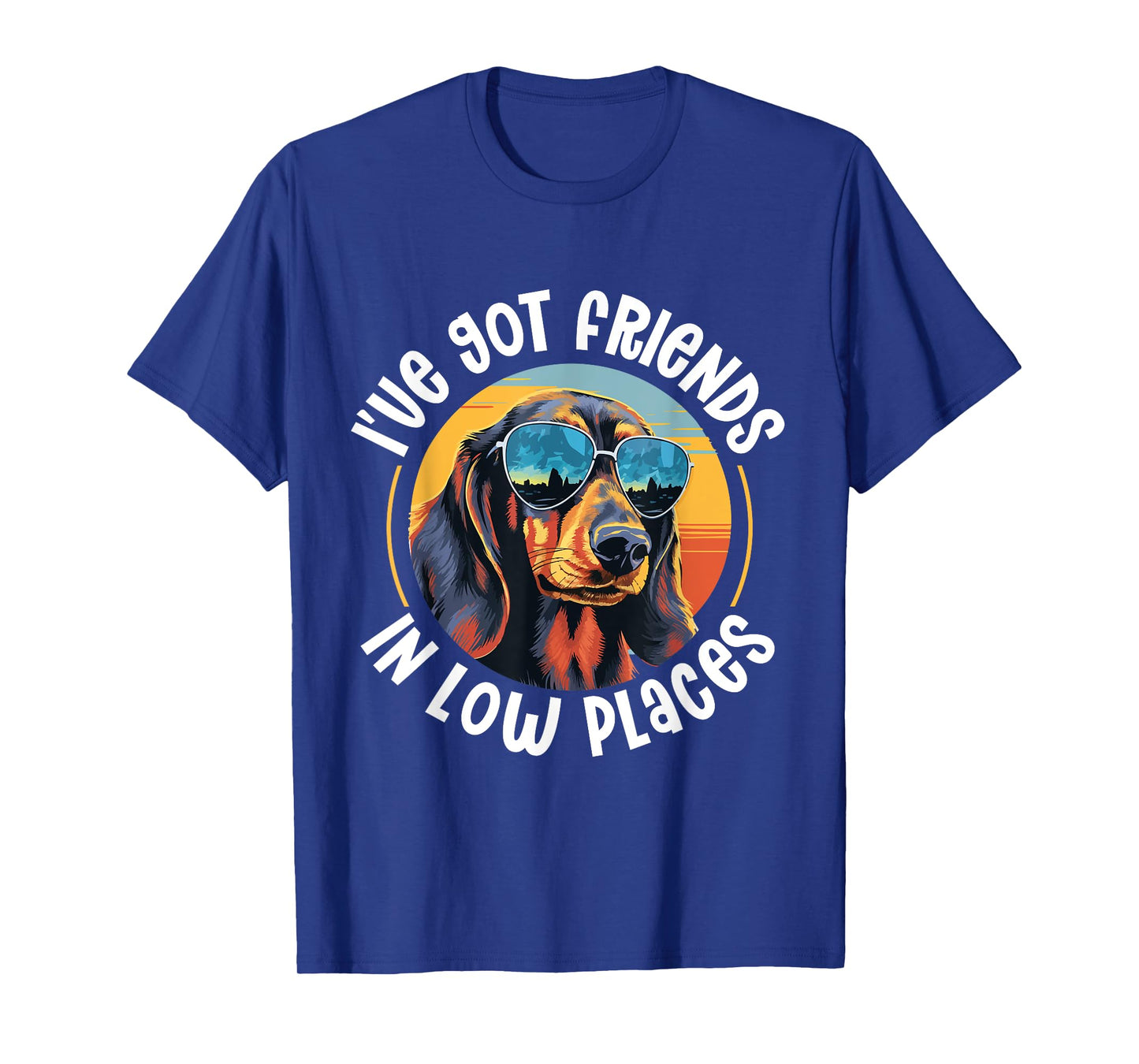 Dachshund wiener sausage dog I've Got Friends In Low Places T-Shirt