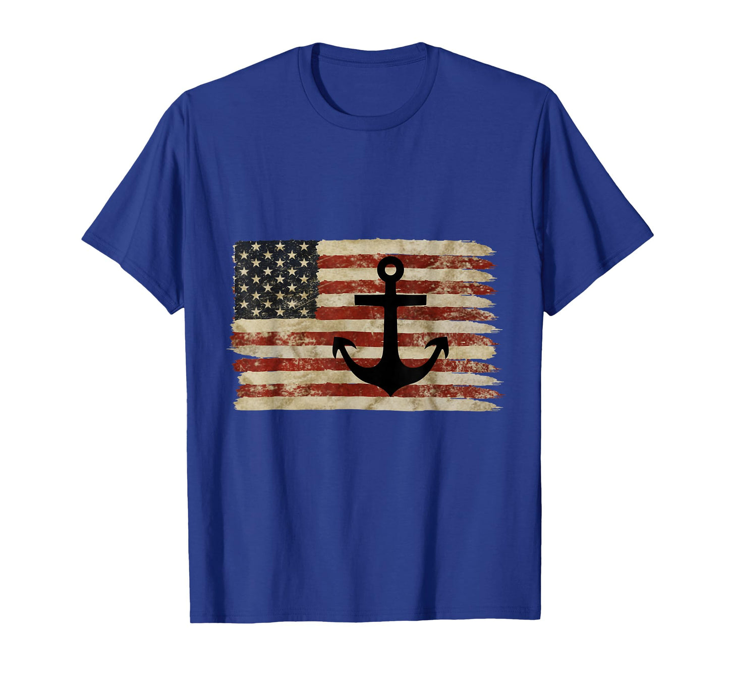 USA American Flag Nautical Anchor Patriotic Sailor Military T-Shirt